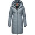 Wintermantel RAGWEAR "Amarri" Gr. 4XL (48), blau (graublau) Damen Mäntel stylischer Winterparka mit großer Kapuze