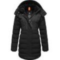 Winterjacke RAGWEAR "Ashanta Block" Gr. L (40), schwarz Damen Jacken stylischer, gesteppter Winterparka mit gefütterter Kapuze Bestseller