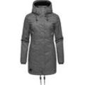 Winterjacke RAGWEAR "Tunned" Gr. L (40), grau (mittelgrau) Damen Jacken stylischer Winterparka mit Teddyfell Innenfutter