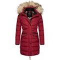 Steppmantel NAVAHOO "Paula" Gr. M (38), rot (erdrot) Damen Mäntel stylischer Winter Parka m. edlem Fellimitat