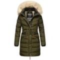 Steppmantel NAVAHOO "Paula" Gr. M (38), grün (dunkelgrün) Damen Mäntel stylischer Winter Parka m. edlem Fellimitat