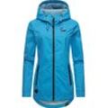 Outdoorjacke RAGWEAR "Zuzka" Gr. L (40), blau (himmelblau) Damen Jacken stylische Übergangsjacke mit großer Kapuze