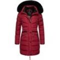 Steppmantel NAVAHOO "Paula" Gr. L (40), rot (karminrot) Damen Mäntel stylischer Winter Parka m. edlem Fellimitat