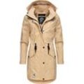 Outdoorjacke NAVAHOO "Deike" Gr. L (40), beige Damen Jacken modischer Outdoor Regenmantel