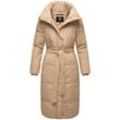 Steppmantel NAVAHOO "Mirenaa" Gr. L (40), beige Damen Mäntel Stylischer Wintermantel mit Gürtel