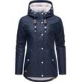 Regenjacke RAGWEAR "Marge" Gr. M (38), blau (babyblau) Damen Jacken warm gefütterter Winter Regenmantel