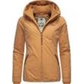 Winterjacke RAGWEAR "Dizzie Winter" Gr. L (40), beige (hellbeige) Damen Jacken wasserdichte Outdoorjacke mit Kapuze für den Winter