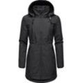 Winterjacke RAGWEAR "Dakkota" Gr. L (40), grau (dunkelgrau) Damen Jacken Wasserdichter Winterparka mit Teddyfleece Innenfutter