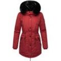 Wintermantel NAVAHOO "Sweety Deluxe" Gr. M (38), rot (blutrot) Damen Mäntel modischer Winterparka mit großer doppelter Kapuze