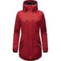 Wintermantel NAVAHOO "Avrille II" Gr. S (36), rot (blutrot), Damen, Oberstoff: 70% Baumwolle, 30% Polyester, Futter: 100% Polyester, Wattierung: 100% Polyester, Ärmelfutter: 100% Polyester, Mäntel, sportlicher Damen Winter Kurzmantel mit großer Kapuze