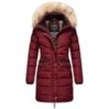 Steppmantel NAVAHOO "Paula" Gr. XS (34), rot (bordeaux) Damen Mäntel stylischer Winter Parka m. edlem Fellimitat