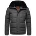 Steppjacke STONE HARBOUR "Witas" Gr. XXL (56), grau (anthrazit) Herren Jacken gesteppte Winterjacke mit abnehmbarer Kapuze