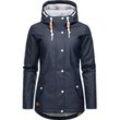 Regenjacke RAGWEAR "Marge" Gr. L (40), blau (dunkelblau), Damen, Obermaterial: 100% Polyester, Futter: 100% Polyester, Wattierung: 100% Polyester, Jacken, warm gefütterter Damen Winter Regenmantel