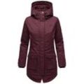 Parka NAVAHOO "Brinjaa" Gr. S (36), rot (bordeaux), Damen, Obermaterial: 65% Polyester, 35% Baumwolle, Futter: 100% Polyester, Wattierung: 100% Polyester, Ärmelfutter: 100% Polyester, Jacken, Modischer Winter Kurzmantel mit zahlreichen Taschen