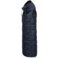 Steppweste NAVAHOO "Brezelchen" Gr. L (40), blau (navy) Damen Westen Longwesten Warme, lange Outdoor-Weste mit Kapuze