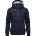 Steppjacke RAGWEAR "Nuggys Solid" Gr. M (38), blau (navy) Damen Jacken stylische und taillierte Winterjacke