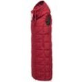 Steppweste NAVAHOO "Brezelchen" Gr. L (40), rot (dunkelrot), Damen, Oberstoff: 100% Polyester; Futter: 100% Polyester; Wattierung: 100% Polyester, Westen, Warme, lange Damen Outdoor-Weste mit Kapuze