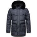 Steppjacke STONE HARBOUR "Mironoo" Gr. XXL (56), blau (graublau) Herren Jacken stylische Outdoorjacke mit großer Kapuze