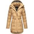 Steppmantel NAVAHOO "Daliee" Gr. L (40), beige Damen Mäntel Übergangsmäntel Stylischer Winterparka mit abnehmbarer Kapuze