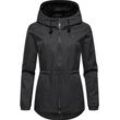 Outdoorjacke RAGWEAR "Dankka Tech" Gr. 4XL (48), schwarz, Damen, Obermaterial: 100% Polyester, Innenfutter: Jacken Stylische Damen Übergangsjacke aus wasserdichtem Material