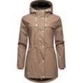 Regenmantel NAVAHOO "Rainy Forest" Gr. L (40), grau (taupe) Damen Mäntel Übergangsmäntel modischer Outdoor Regenparka