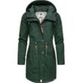 Parka RAGWEAR "Canny" Gr. 4XL (48), grün (grüngelb) Damen Jacken stylische Übergangsjacke mit großer Kapuze