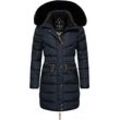 Steppmantel NAVAHOO "Paula" Gr. XS (34), blau (jeansblau) Damen Mäntel stylischer Winter Parka m. edlem Fellimitat