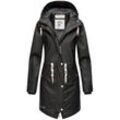 Regenjacke NAVAHOO "Tropical Stormoo" Gr. L (40), schwarz Damen Jacken modischer Outdoor Regenmantel