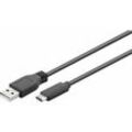 goobay 55467 - Sync- & Ladekabel, USB-A - USB-C™, 0,5 m, schwarz (55467)