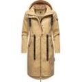 Funktionsparka NAVAHOO "Josinaa" Gr. XL (42), beige, Damen, Obermaterial: 100% Polyester, Futter: 100% Polyester, Wattierung: 100% Polyester, Ärmelfutter: 100% Polyester, Jacken, stylische Übergangs Outdoorjacke mit Kapuze