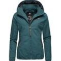 Winterjacke RAGWEAR "Dizzie Winter" Gr. M (38), grün (flaschengrün) Damen Jacken wasserdichte Outdoorjacke mit Kapuze für den Winter