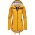 Winterjacke RAGWEAR "Zuzka Winter" Gr. L (40), gelb (curry) Damen Jacken stylischer Winterparka mit Teddyfleece Innenfutter Bestseller