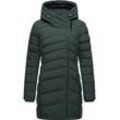 Wintermantel RAGWEAR "Teela" Gr. L (40), grün (dunkelgrün) Damen Mäntel Warmer Steppmantel mit hohem Kragen