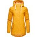 Regenjacke NAVAHOO "Oceans Heart" Gr. L (40), gelb, Damen, Oberstoff: 70% Polyester, 30% Polyurethan, Futter: 100% Wattierung: Ärmelfutter: Jacken stylischer wasserdichter Regenmantel mit Kapuze