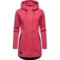 Kapuzensweatjacke RAGWEAR "Letti Bonded" Gr. 4XL (48), lila (himbeere) Damen Sweatjacken Sportliche Kapuzenjacke in Feinstrick-Optik