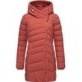 Wintermantel RAGWEAR "Teela" Gr. L (40), rosa Damen Mäntel Warmer Steppmantel mit hohem Kragen