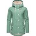 Regenjacke RAGWEAR "Marge", Damen, Gr. 4XL (48), grün (heugrün), Obermaterial: 100% Polyester, Futter: 100% Polyester, Wattierung: 100% Polyester, casual, tailliert Po-bedeckend, hoch geschlossener Ausschnitt, Langarm Ärmel ohne Ärmelschlitz normaler Saum, Jacken, warm gefütterter Damen Winter Regenmantel