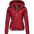 Steppjacke NAVAHOO "Ich Bin Hübsch" Gr. S (36), rot (blutrot), Damen, Oberstoff: 100% Nylon, Futter: 100% Polyester, Wattierung: 100% Polyester, Ärmelfutter: 100% Polyester, Jacken, leichte Übergangsjacke mit Kapuze