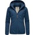 Winterjacke RAGWEAR "Dizzie Winter" Gr. L (40), blau (hellmarine) Damen Jacken wasserdichte Outdoorjacke mit Kapuze für den Winter