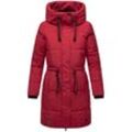 Steppmantel NAVAHOO "Zuckertatze XIV" Gr. XS (34), rot (dunkelrot) Damen Mäntel Stylischer Winterparka mit verstellbarer Kapuze