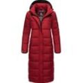 Steppmantel NAVAHOO "Isalie", Damen, Gr. L (40), rot (dunkelrot), Oberstoff: 100% Polyester, Futter: 100% Polyester, Wattierung: 100% Polyester, Ärmelfutter: 100% Polyester, modisch, oversize ca. Mitte Wade, Langarm Ärmel ohne Ärmelschlitz Rippstrickbündchen mit innenliegendem Gummizug, Mäntel, zeitloser Wintermantel mit abnehmbarer Kapuze