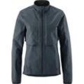 Fahrradjacke GONSO "LANZADA", Damen, Gr. 44, blau (nachtblau), 93% Polyamid, 7% Elasthan, Rundhals, Langarm, Jacken, Damen 2-in-1 Jacke, winddichte Radjacke mit Rückentasche, Windjacke