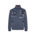 Camp David Sweatjacke Herren Baumwolle bedruckt, blau