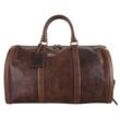 Reisetasche X-ZONE Gr. B/H/T: 55 cm x 32 cm x 30 cm onesize, braun (cognac) Taschen echt Leder