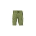 Sweatshorts ALPHA INDUSTRIES "Alpha Industries Men - Shorts Ripstop Jogger Short", Herren, Gr. L, Normalgrößen, grün (moss grün), Obermaterial: 100% Baumwolle, Hosen