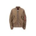 Bomberjacke ALPHA INDUSTRIES "Alpha Industries Women - Bomber Jackets CWU MA-1 NC Wmn" Gr. L/XL, grau (taupe) Damen Jacken