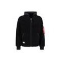 Bomberjacke ALPHA INDUSTRIES "Alpha Industries Men - Bomber Jackets Teddy Nylon ZH Jacket" Gr. L, schwarz Herren Jacken