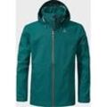 Outdoorjacke SCHÖFFEL "2.5L Jacket Aiplspitz M", Herren, Gr. 56, grün (6895, grün), Oberstoff : 100% Polyester, sportlich, regular fit, hoch geschlossener Ausschnitt, Langarm, Jacken