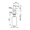 KEUCO Einbau-Seifenspender Plan 14949, mit Pumpe, 500 ml, Aluminium finish 14949170200
