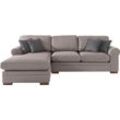 Ecksofa HOME AFFAIRE "Broughton L-Form", beige, B:279cm H:92cm T:178cm, 100% Polyester, Sofas, weicher Sitzkomfort, incl. 4 Zierkissen, Keder